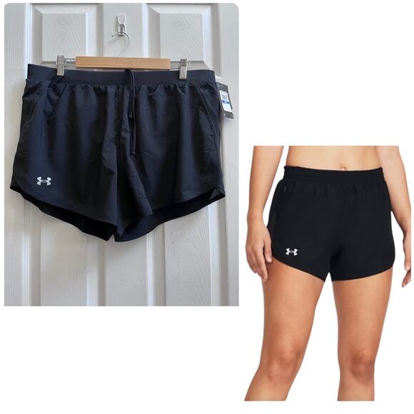 Under Armour Heatgear Loose Black Built In Brief 3 Inch Inseam Short Size XL New - Picture 1 of 12